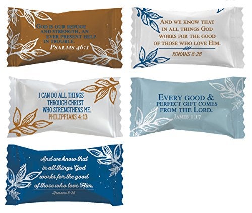 Hospitality Mints Party Sweets Bible Verse Buttermints by Appx 300 mints 7 ounce Bags Pack of 6 42 Ounce - Image 1
