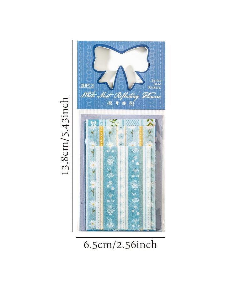 Dream Woven Dreams Reflecting Flowers Floral Theme Base Stationery Stickers 20 Sheets School Craft Material Stickers For DIY Scrapbook Diary Photo Album - Image 4