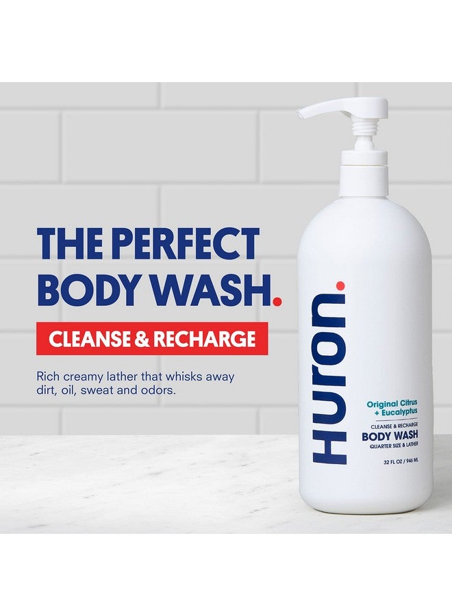 Huron Men'S Moisturizing Body Wash - Crisp Citrus, Eucalyptus, Mint, Aromatic Greens - 32 Fl Oz - Image 2