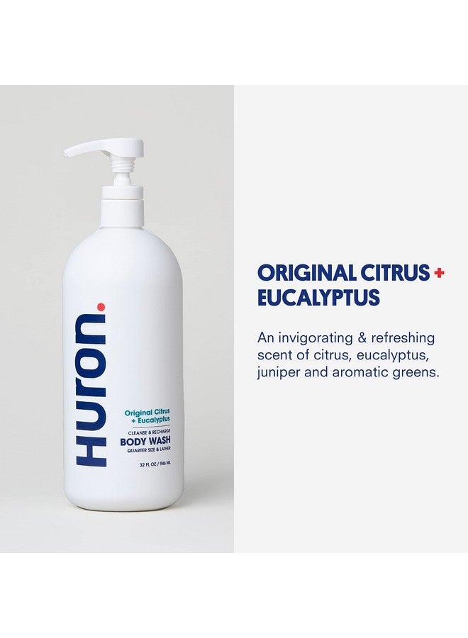 Huron Men'S Moisturizing Body Wash - Crisp Citrus, Eucalyptus, Mint, Aromatic Greens - 32 Fl Oz - Image 4