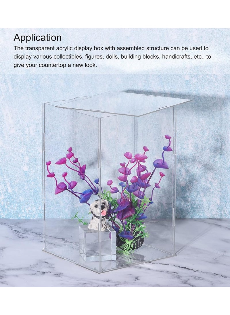Generic - Acrylic Display Case Plastic Box Clear Assemble Dustproof Showcase 14x6.3x6.1 Inch for Collectibles Items - Image 1