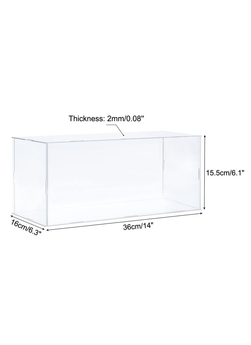 Generic - Acrylic Display Case Plastic Box Clear Assemble Dustproof Showcase 14x6.3x6.1 Inch for Collectibles Items - Image 1