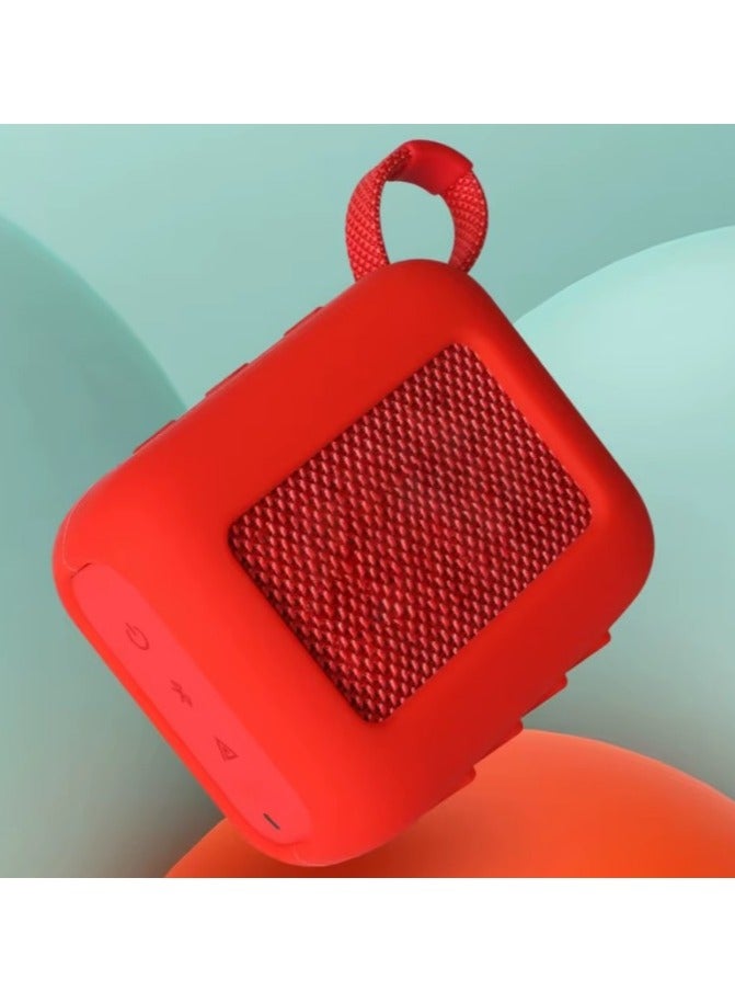 For JBL Go 4 Waterproof Bluetooth Speaker Silicone Cover Case, Portable Silicone Travel Case with Carabiner, Protective Skin Case（Blue）  - Image 4