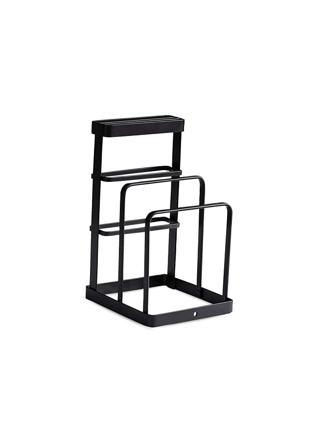 Stand and Kitchen Knife Holder, Knife Rack Block Organizer for kitchen Tools, Countertop 3 in 1 knife/ cutting chopping board/Pot Lid Metal Holder