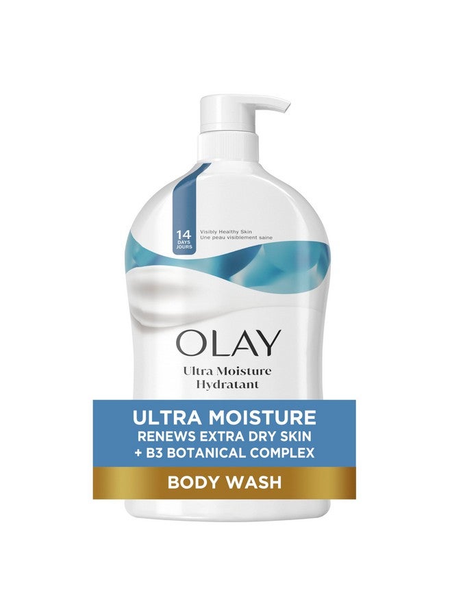 Olay Ultra Moisture Hydrating Body Wash for Extra Dry Skin, 24hr Long Lasting Hydration, Vitamin B3 Complex, Designed for All Skin Types, 33 fl oz - Image 1