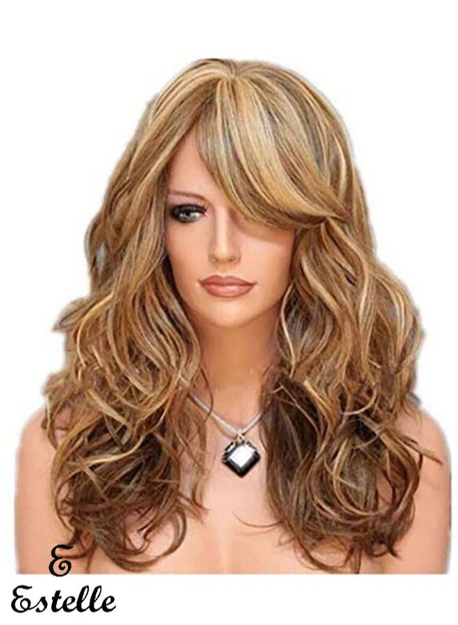 إستيل شعر مستعار مقاوم للحرارة من الألياف ذو مظهر طبيعي مموج مموج مستقيم طويل أشقر قصير كبير للحفلات التنكرية للاستخدام اليومي شعر مستعار بديل الشعر الصناعي للنساء الموضة - Image 1