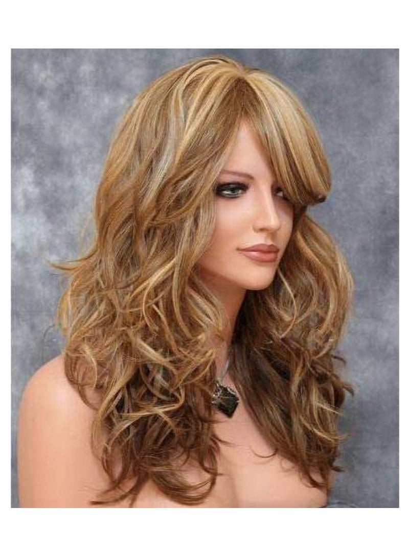 إستيل شعر مستعار مقاوم للحرارة من الألياف ذو مظهر طبيعي مموج مموج مستقيم طويل أشقر قصير كبير للحفلات التنكرية للاستخدام اليومي شعر مستعار بديل الشعر الصناعي للنساء الموضة - Image 5