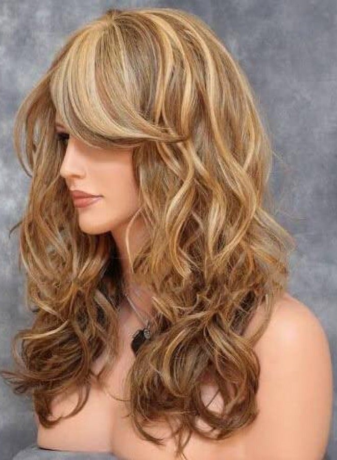 إستيل شعر مستعار مقاوم للحرارة من الألياف ذو مظهر طبيعي مموج مموج مستقيم طويل أشقر قصير كبير للحفلات التنكرية للاستخدام اليومي شعر مستعار بديل الشعر الصناعي للنساء الموضة - Image 4