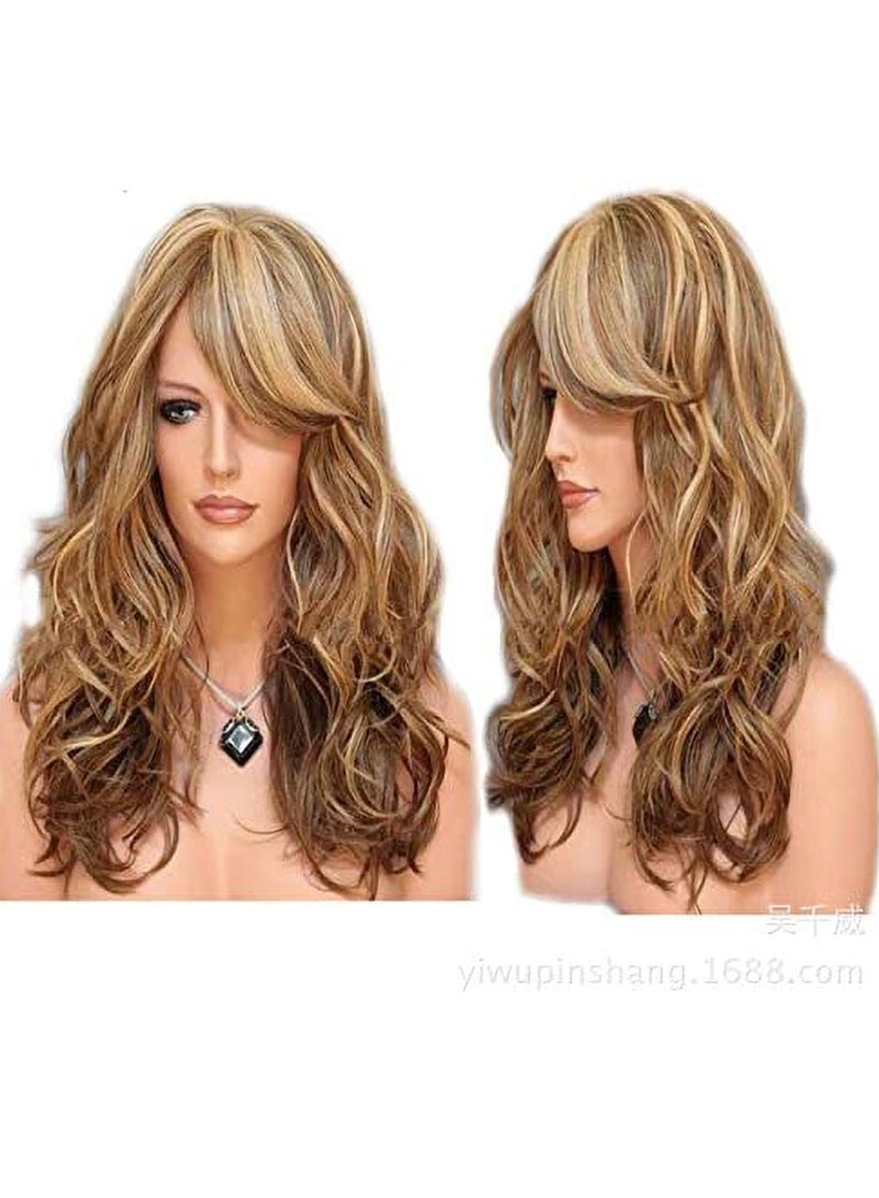 إستيل شعر مستعار مقاوم للحرارة من الألياف ذو مظهر طبيعي مموج مموج مستقيم طويل أشقر قصير كبير للحفلات التنكرية للاستخدام اليومي شعر مستعار بديل الشعر الصناعي للنساء الموضة - Image 3