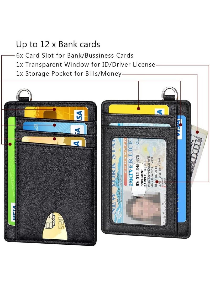 محفظة نحيفة، محافظ جيب أمامية، حجب RFID، حامل بطاقة الائتمان - Image 2