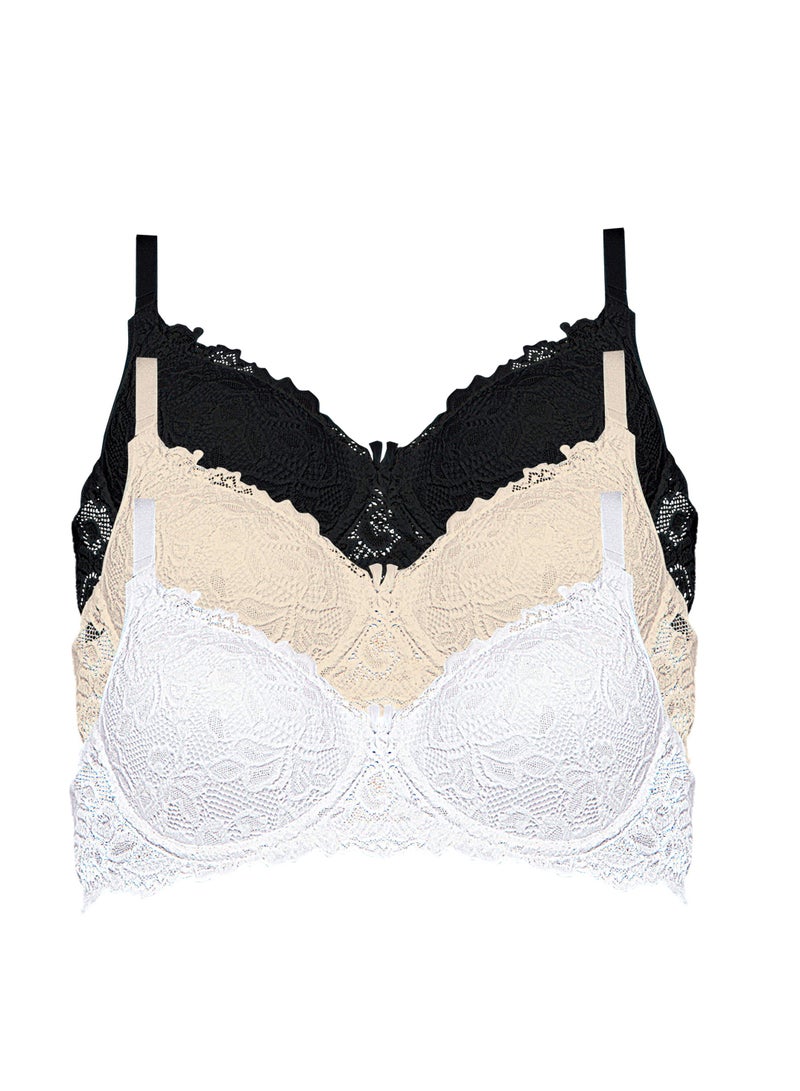 Dadoush lightly lined lace B cup bra  - Image 2