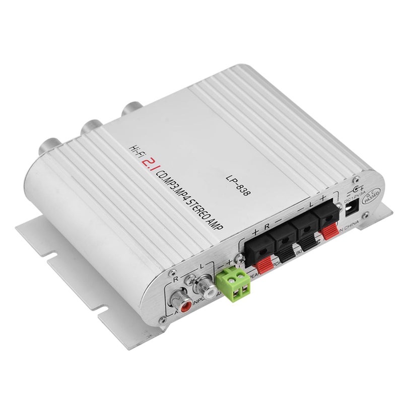 Yinhing HiFi 2 Channel Powerful Digital Car Home Amplifier Silver - Image 2