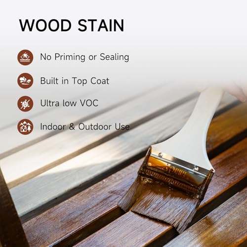 Mollor Wood Stain, 16 Oz Water Based Wood Stain and Sealer in One - No Priming, No Top Coat Required, Fast Drying|Low Odor|Non-Toxic, Perfect for Indoor and Outdoor Furniture (Black Sandalwood with Tools) - Image 3
