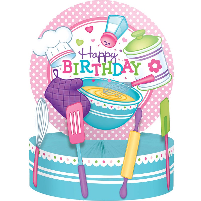 CREATIVE CONVERTING 1 Shaped Honeycomb Centerpiece with Attachments Little Chef