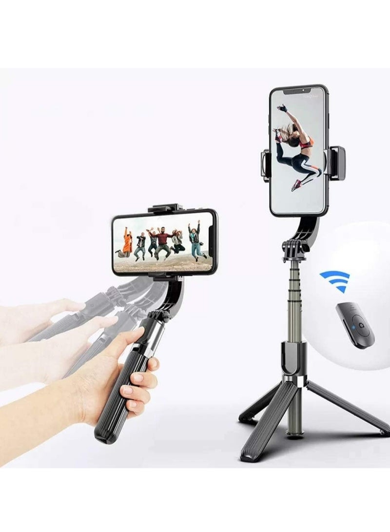ELTRAZONE Gimbal Stabilizer for Smartphone L08 Handheld Gimbal with 360°Auto Balance Ant Shake Remote Wireless Bluetooth Selfie Stick Pan-tilt Tripod with Built-in Bluetooth Remote - Image 1
