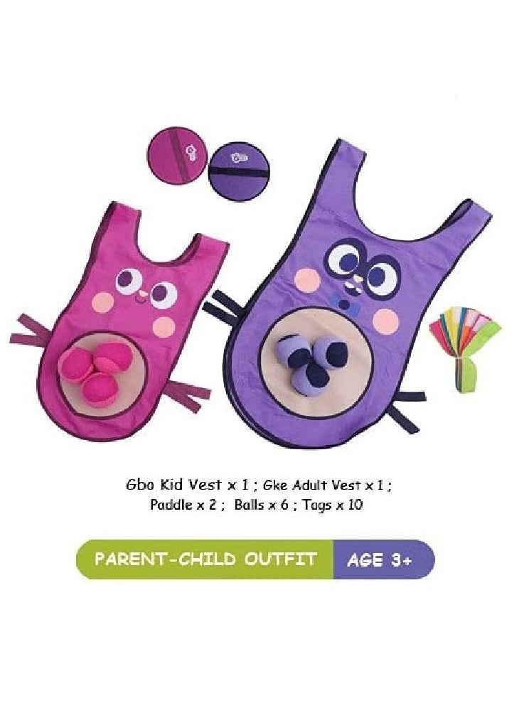 Cutie Cute Toss and Catch Game Dodgeball Sticky Vest for Kids Indoor and Outdoor 2 Set  - Image 2