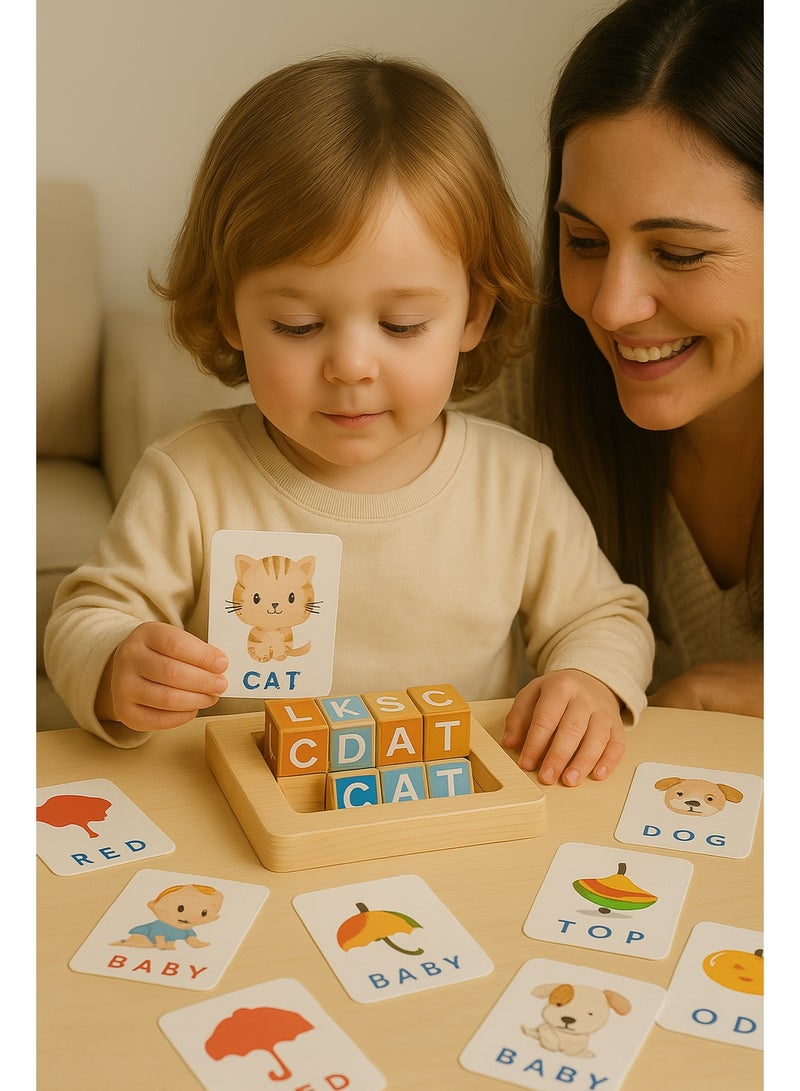 بيكا بلوم مونتيسوري وودن سبيلينج جيم بورد فور كيدز – إيرلي ليرننغ آند وورد ريكوجنيشن توي (٣+ ييرز) - Image 1