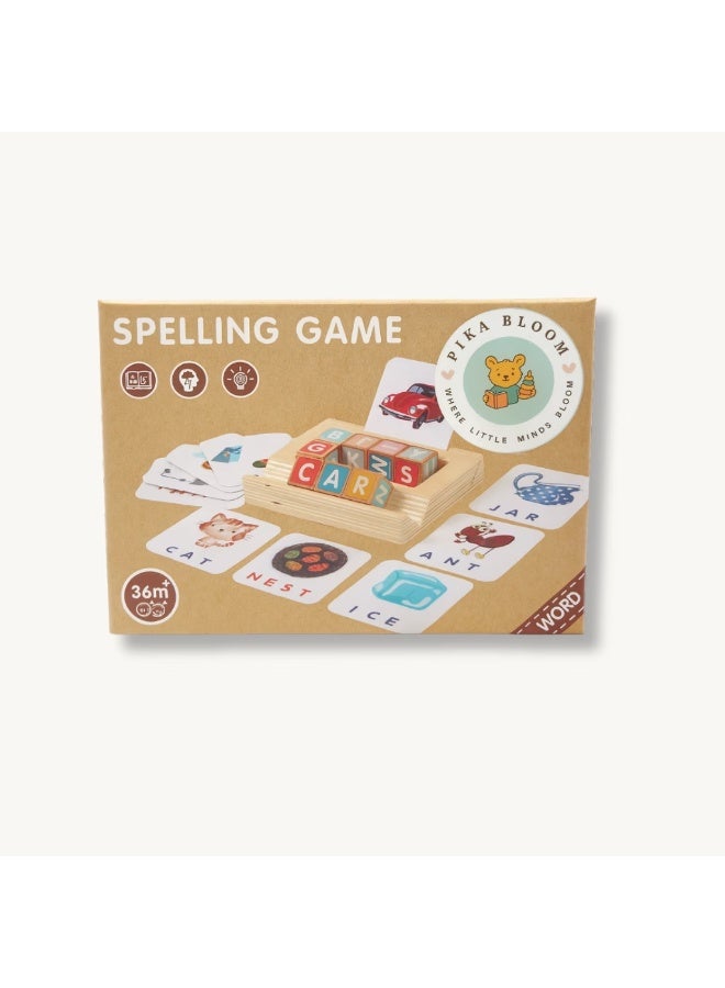 بيكا بلوم مونتيسوري وودن سبيلينج جيم بورد فور كيدز – إيرلي ليرننغ آند وورد ريكوجنيشن توي (٣+ ييرز) - Image 4