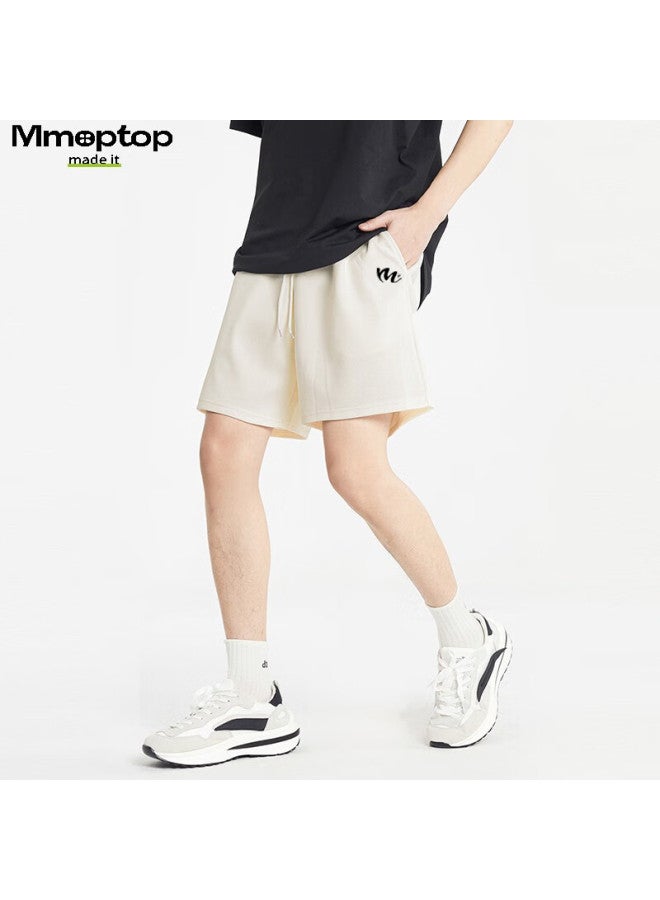 Mmoptop Ice-feel Printed Antibacterial Knee-length Shorts For Men, Summer Uv-resistant Quick-dry Sweat-wicking Shorts Mdk01 Khaki L - Image 1