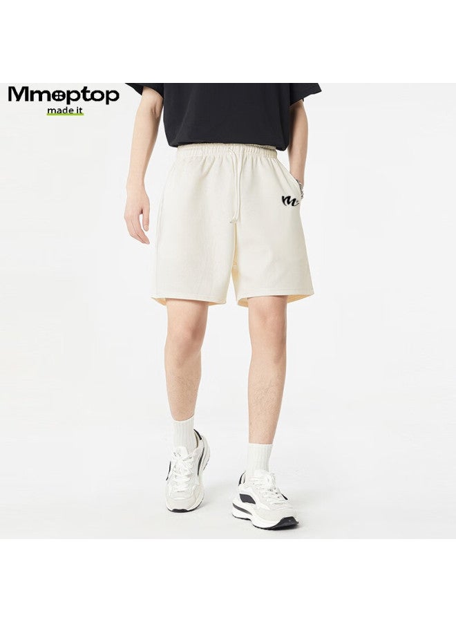 Mmoptop Ice-feel Printed Antibacterial Knee-length Shorts For Men, Summer Uv-resistant Quick-dry Sweat-wicking Shorts Mdk01 Khaki L - Image 5