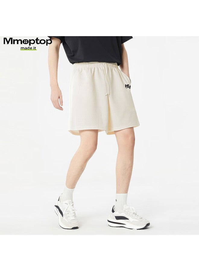 Mmoptop Ice-feel Printed Antibacterial Knee-length Shorts For Men, Summer Uv-resistant Quick-dry Sweat-wicking Shorts Mdk01 Khaki L - Image 2