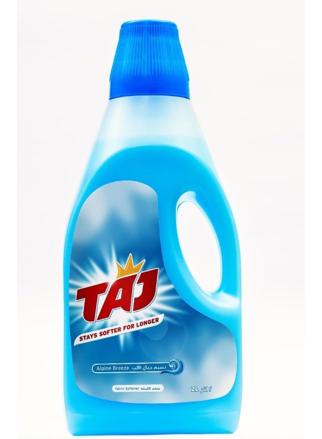 Taj Liquid Fabric Softener – Enhances Softness and Freshness - Gentle on Clothes - Long-Lasting Scent - Laundry Care Essential- 2L - Image 1