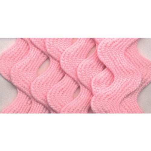 Wrights 117-401-061 Polyester Rick Rack Trim, Pink, Medium, 2.5-Yard - Image 1