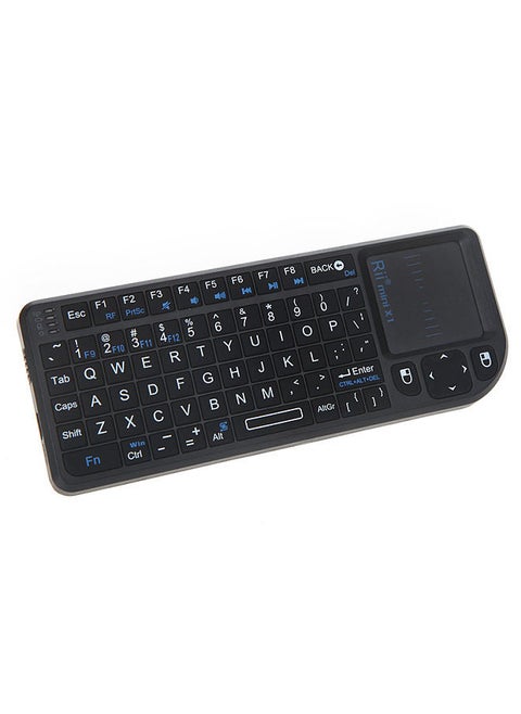 mini X1 Handheld 2.4G Wireless Keyboard Touchpad Mouse for PC Notebook Smart TV Black