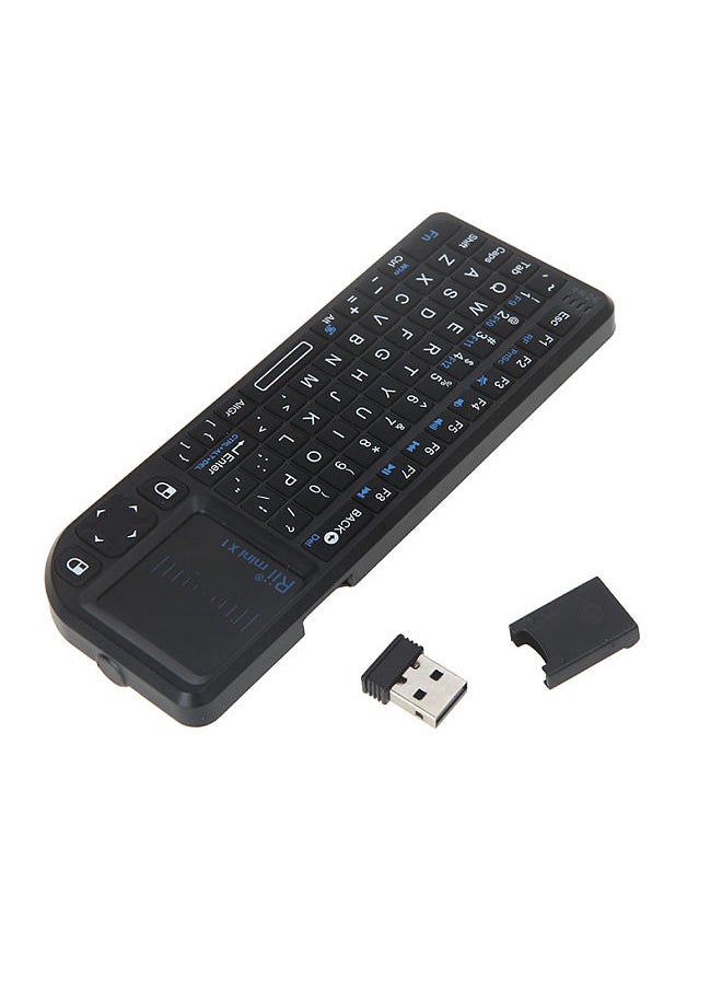 Generic - mini X1 Handheld 2.4G Wireless Keyboard Touchpad Mouse for PC Notebook Smart TV Black - Image 1