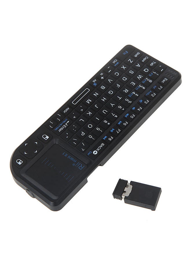 Generic - mini X1 Handheld 2.4G Wireless Keyboard Touchpad Mouse for PC Notebook Smart TV Black - Image 1