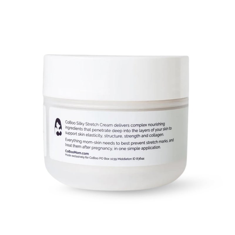 CoBoo Silky Stretch Cream | Maternity Stretch Mark Cream for Pregnancy | Paraben Free 7oz Formula to Reduce Stretch Marks & Improve Skin Elasticity | Refreshing Scent - Image 2