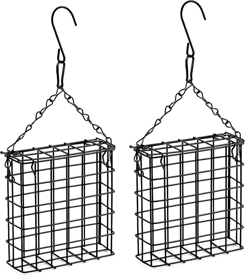Shitailu 2Pcs Suet Bird Feeders, Outdoor Garden Cages for Outside Hanging, Single Suet Cake, One Suet Capacity - Image 1