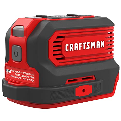 CRAFTSMAN V20 Charger, Power Inverter, Charging Ports for Type-C, Type-A, and AC, 150 Watts, Bare Tool Only (CMCB1150B) - Image 4