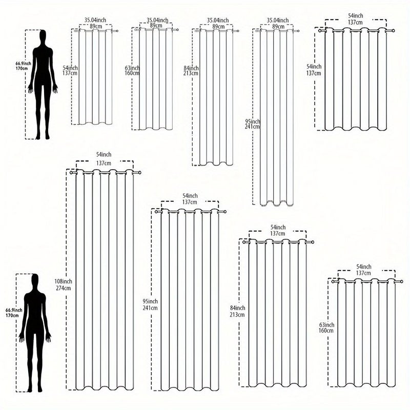 2Pcs Pearl White 100 Polyester Linen Blackout Curtains 35 X 54 Inch Rod Pocket For Living Room Bedroom Home Decor - Image 2