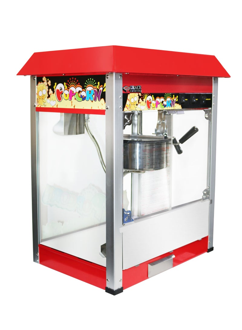 Grace Grace Commercial Countertop Popcorn Maker Corn Popper Machine with Roof Top Design - Image 3