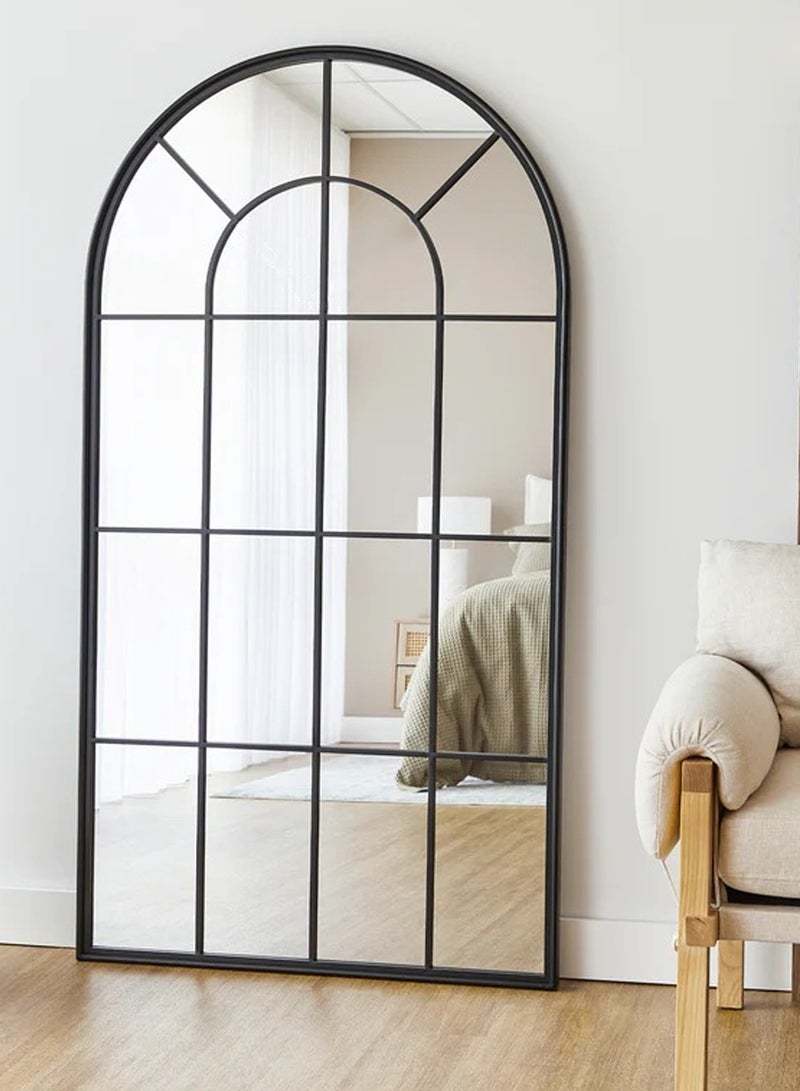 M-Smart large mirror with elegant design 180x80cm - full length mirror with black metal frame and back stand - its wonderful design is suitable for living rooms, dressing rooms and bedrooms - Image 2