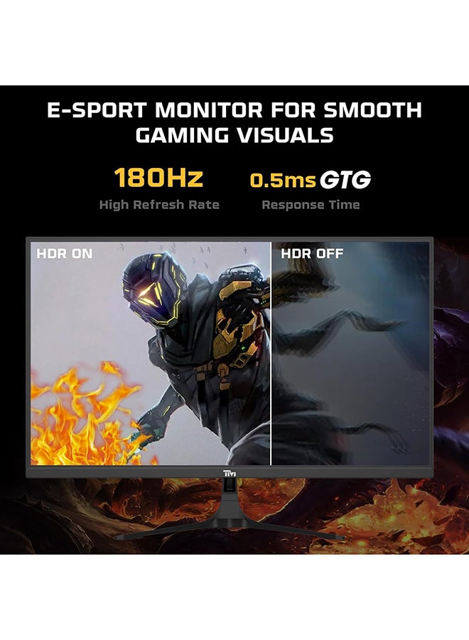 TWISTED MINDS 27-Inch Curved Gaming Monitor, FHD 1920 x 1080, 0.5ms MPRT, 180Hz Refresh Rate, Fast VA, Free Sync & GSync Supported, Experience Smooth, Blur-Free Gaming, With Multiple I/O & HDMI 2.0 Black - Image 3