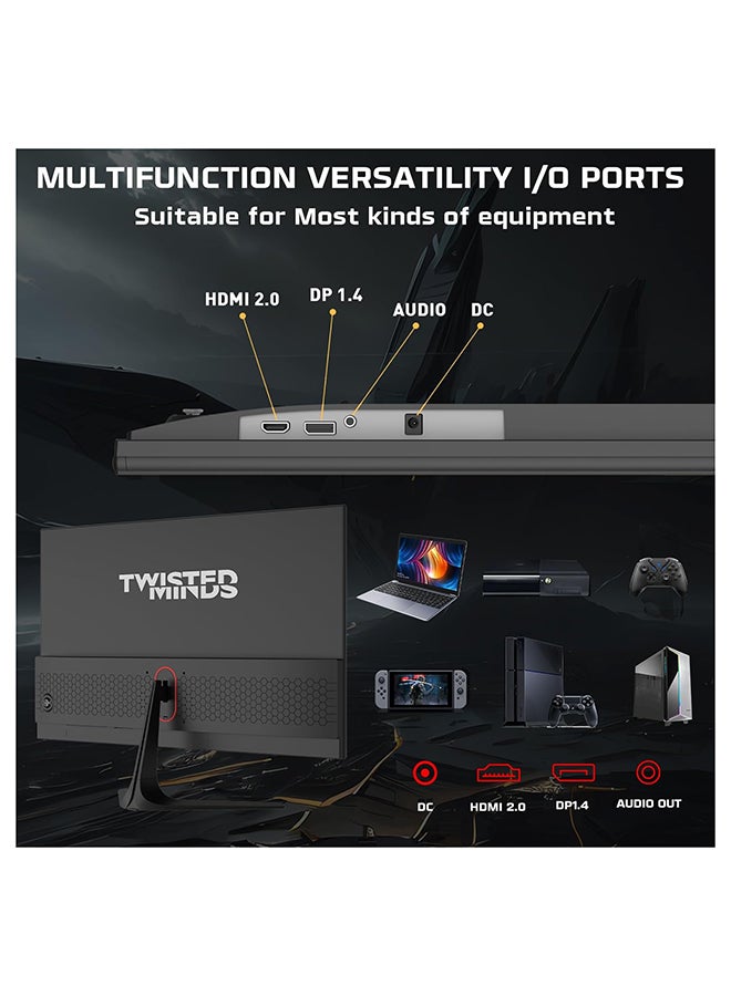 TWISTED MINDS 27-Inch Curved Gaming Monitor, FHD 1920 x 1080, 0.5ms MPRT, 180Hz Refresh Rate, Fast VA, Free Sync & GSync Supported, Experience Smooth, Blur-Free Gaming, With Multiple I/O & HDMI 2.0 Black - Image 4
