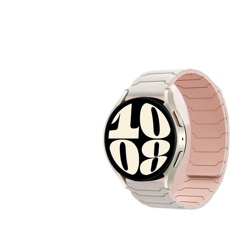 Pink Silicone Sport Smartwatch Band Compatible with Samsung Galaxy Watch 7 Classic with Adjustable Fit Soft Strap and Quick Daily Replacement - NADI - Image 1