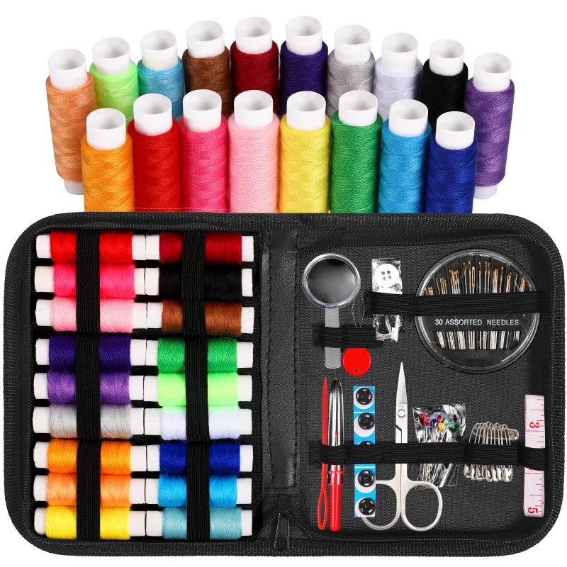 Marcoon Sewing Kit for Adults,Marcoon Needle and Thread Kit with Sewing Supplies and Accessories Contains Scissors, Measure Tape,Seam Ripper,Suitable for Home, Travel, Beginner, Emergency - Image 1