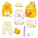 PEDOLLTREE 12pcs Set Reborn Baby Dolls Clothes Accessories with Backpack Diaper Yellow Duck for 1722 Inch Baby Doll Reborn Doll Newborn GirlBoy - Image 2