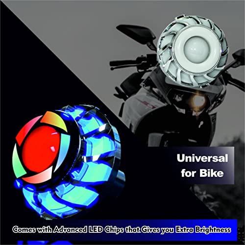 Asryd Tail Brake Rear Lights Angel Eye Flash Brake Rear Lamp 1Pcs (Red Blue White) For Honda Activa 6G - Image 2