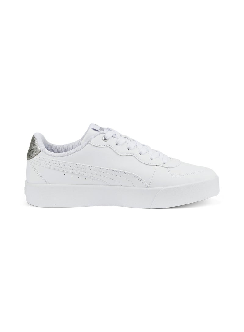 PUMA Skye Clean Distressed Womens White Sneakers - Image 5