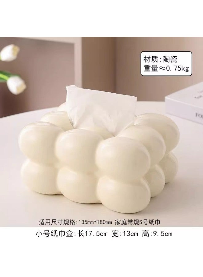 Smiley Tissue Box Living Room Desktop Bathroom Paper Storage Coffee Table Light Luxury Cute Clouds Napkin Paper Box