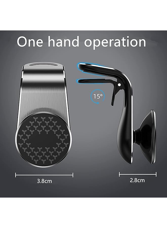 SAGREENY Car Phone Holder - Universal Air Vent Magnetic Mount, 360° Rotation For Mobile Devices, Vehicle Accessories - Image 4