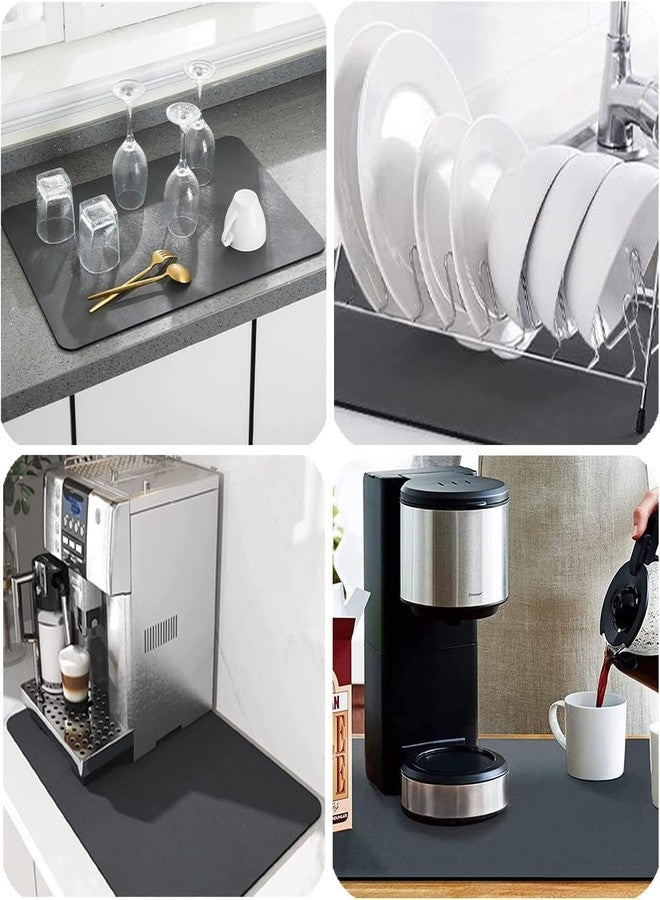 Kitssential® Placemat for Dish Drying Kitchen Utensil Dish Drying Mat| Quick Dry Water Absorbent mat Super Draining Mat for Kitchen| Placemat for Dish Drying with Non-Slip Rubber Backed(40 X 60 cm) - Image 3