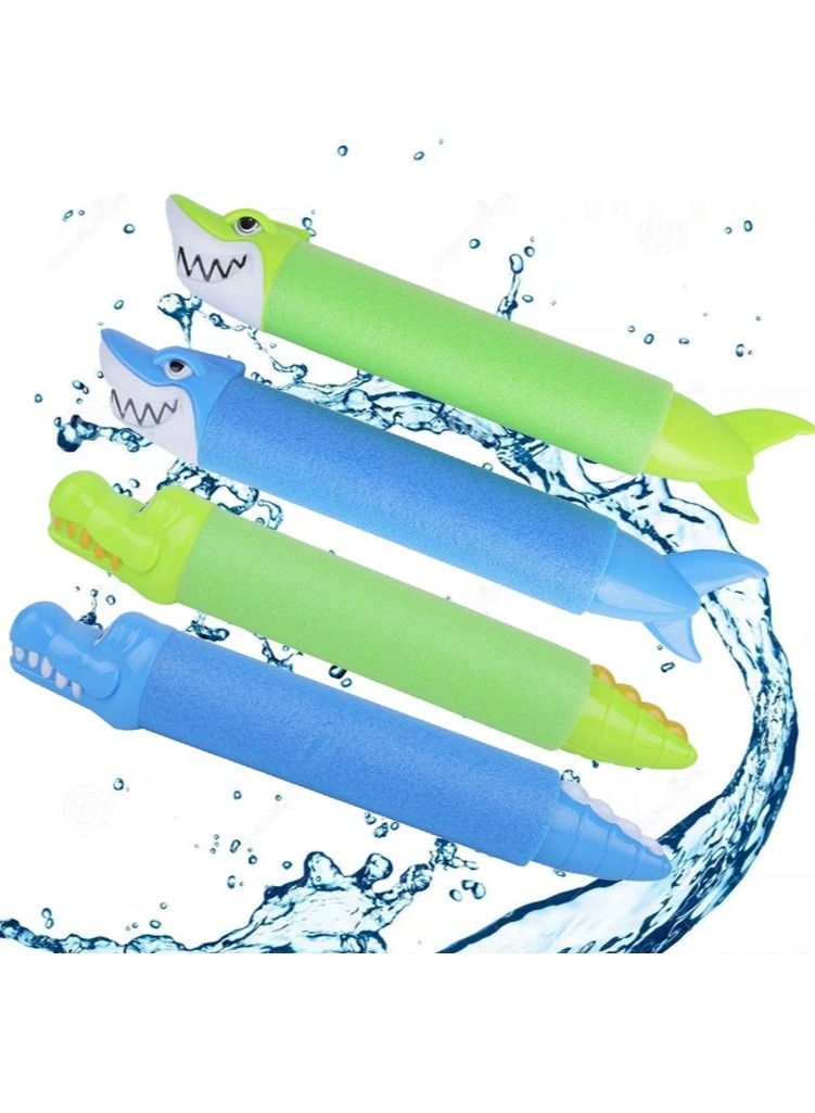 Soofam 4 Piece  Pull Down Type Water Gun Foam Soaker Summer Game Water Blasters Toys - Image 1