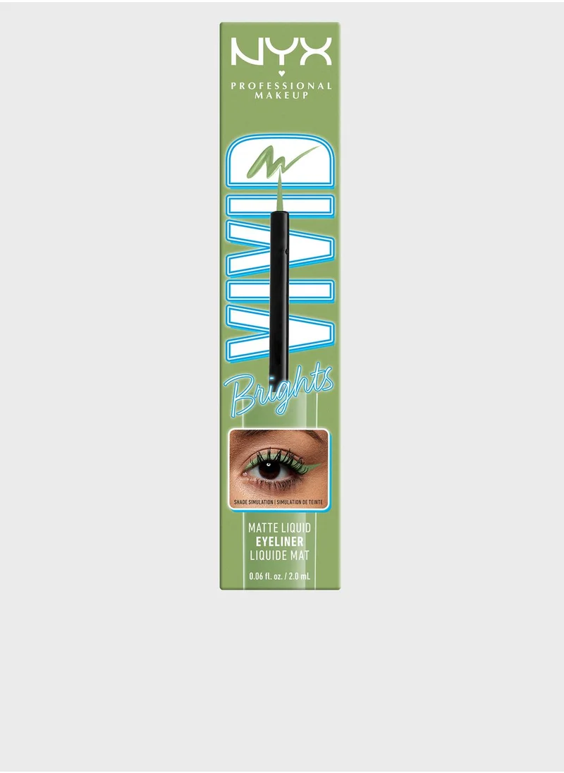 NYX PROFESSIONAL MAKEUP Bright Matte Liquid Eyeliner Liquide Mat 2.0 ML