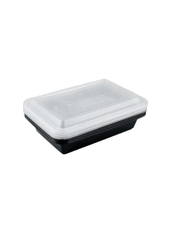 packwell حاوية قاعدة سوداء 32 أونصة مع غطاء 5 قطع - Image 3