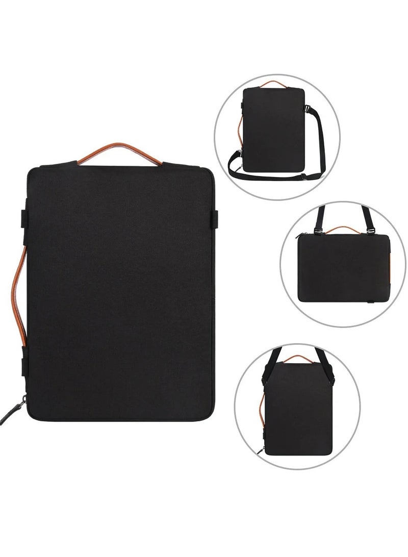 PremiumX Protective Laptop Shoulder Bag for 16-inch MacBook Pro M3/M2/M1 Pro/Max, Water-Resistant Laptop Sleeve (Black) - Image 3